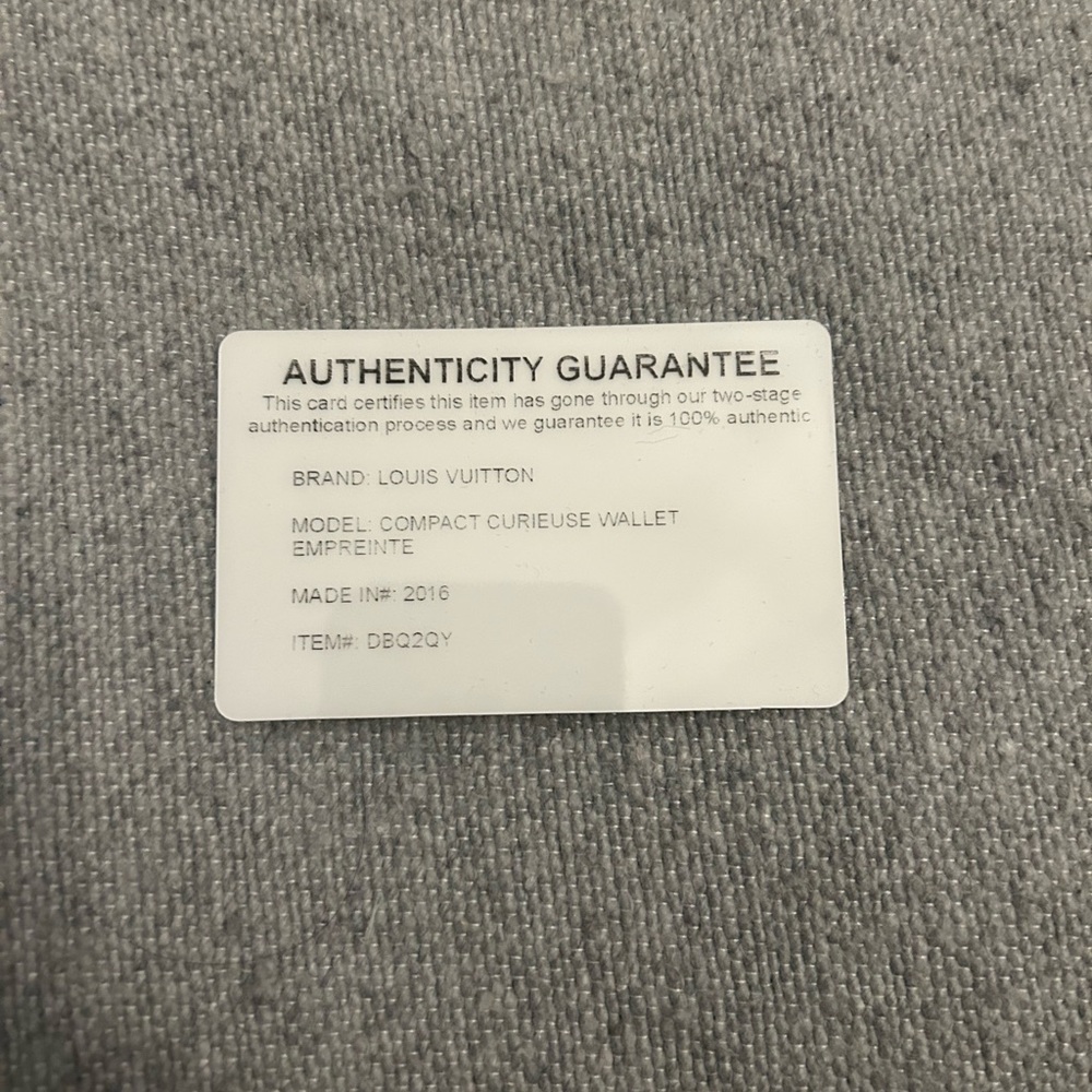 Louis Vuitton Empriente Curieuse Black Monogram Wallet - Picture 12 of 13